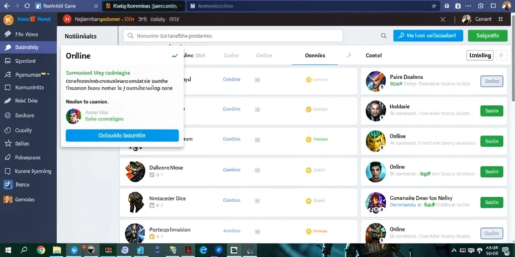 Tangkapan layar saat pengguna berinteraksi dalam game.